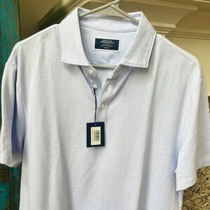 Charles Tyrwhitt Light Blue Micro-Check Polo
